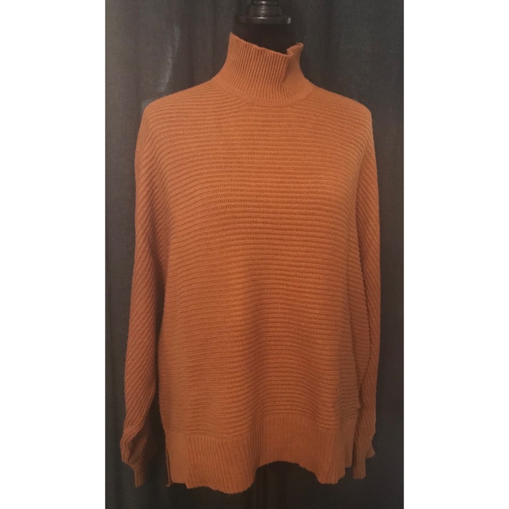 NEW ANN TAYLOR LOFT Ribbed Batwing Sweater Camel